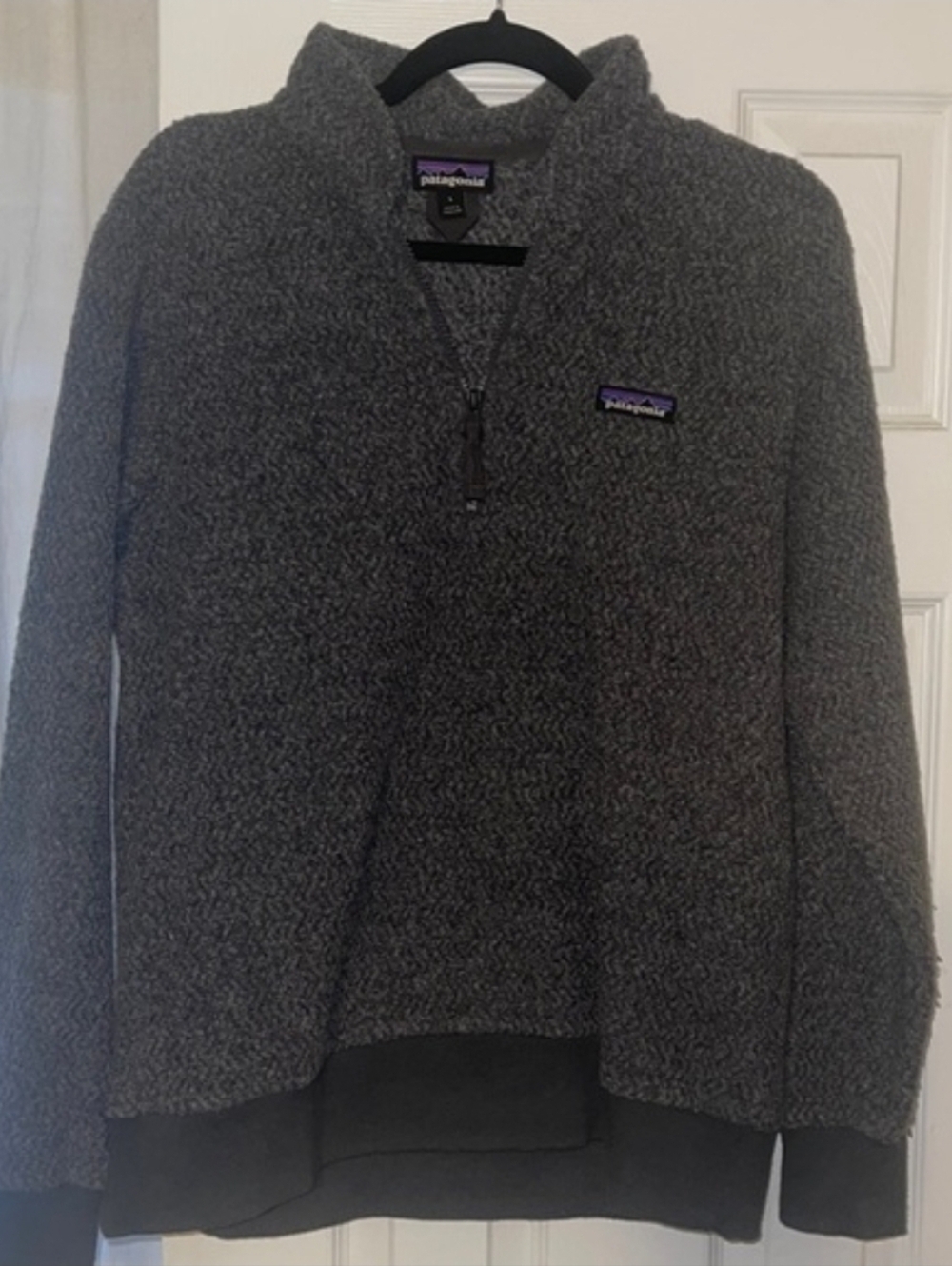 Patagonia Charcoal Gray Quarter-Zip Fleece Pullover